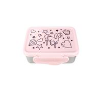 ergobag Boîtes à goûter en acier inoxydables Set de 2 avec boîte à goûter en acier inoxydable et couvercle en silicone, sans BPA, passe au lave-vaisselle
