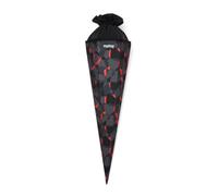 ergobag Cône scolaire noir rouge pour fille et garçon - Schultüte TaekBärdo 112642