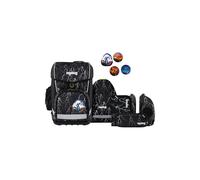 ergobag cubo Light Set Cartable Ergonomique, Ultra léger, Set de 6 pièces, 780 g Super ReflectBear - Black