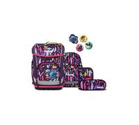 ergobag cubo Light Set JungleBear - Lilas | Ensemble 5 pièces avec cartable ergonomique ultra léger de 780 g, idéal pour l'école primaire au quotidien