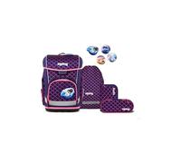 ergobag cubo light set Pearl DiveBear - Lilas | Ensemble 5 pièces avec cartable ergonomique ultra léger de 780 g, idéal pour l'école primaire au quotidien