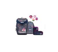 ergobag cubo Set Bearlaxy - Lilas | Zaino scolastico ergonomico in set classico da 5 pezzi, ideale per la prima elementare e la scuola quotidiana