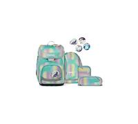 ergobag cubo Set Cartable Scolaire Ergonomique Classique, 5 pièces, pour la première Classe de l'école Primaire Magic BubbleBear - Menthe