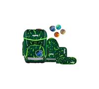 ergobag Cubo Ensemble Sac à Dos d'écolier Ergonomique Classique 5 pièces 1ère Classe Primaire pour Filles et garçons, Motif Ours - Vert, Taille Unique, Ensemble Cartable
