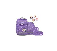 ergobag cubo Set Cartable Scolaire Ergonomique Classique, 5 pièces, pour la première e l'école Primaire PonyBearadise - Lavande