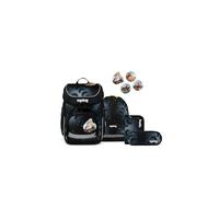 ergobag Ensemble cartable Cubo, Fundbärment - Anthracite, Taille unique | Cartable ergonomique classique 5 pièces pour le 1er cole primaire
