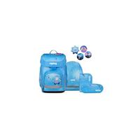 ergobag Ensemble cartable Cubo, Ours de scène - Bleu, Taille unique | Cartable ergonomique classique 5 pièces pour le 1er cole primaire