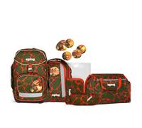 ergobag Ensemble cartable pack FeuerspeiBär, 7 pièces, avec sac de sport, ergonomique, dès la 1ère classe, Rouge et vert., L