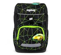 ergobag Flex CyBear Race - Black | Cartable ergonomique, léger et flexible de 23 litres, idéal pour les filles et les garçons à l'école primaire