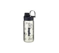 ergobag Gourde en acier inoxydable avec différents motifs pour enfants, 500 ml, sans BPA, étanche, facile à nettoyer Noir - Black