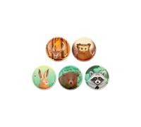 ergobag Kit de fixation Velcro - Monde à thème - Plaisir de collection, Animaux de la forêt - multicolores, Taille unique, Décoré