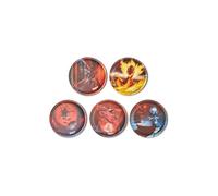 ergobag Lot de 5 Bandes Velcro, Dragon de feu - Multicolore, Taille Unique, Cartable