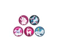 ergobag Lot de 5 pinces Velcro pour cubo/cubo Light/Ease/Mini, Licornes - Multicolore, Standard-Größe