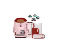 ergobag Lot de 6 sacs à dos d'écolier ergonomiques et flexibles - Pour l'école primaire de première classe - Pour filles et garçons, Ours de scout - Rouge, Taille unique, Ensemble cartable