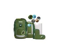 ergobag Lot de 6 sacs d'école ergonomiques collection précédente flexible 6 pièces 1ère classe primaire, Mambours vert - Vert, Taille unique, Ensemble cartable