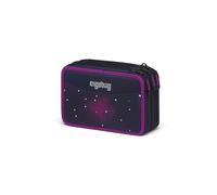 ergobag Lyra Lot de 40 grandes trousses, feutres, compartiment pour monnaie, règle, ciseaux, laxy ours - Violet