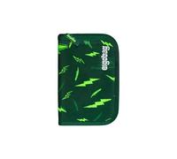 ergobag Lyra Trousse à Crayons de Couleur 22 pièces, Compartiment pour Emploi du Temps, Compartiment pour Monnaie, règle, Table d'ours - Vert