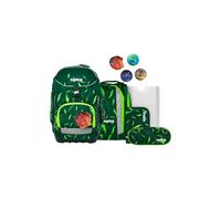 ergobag Pack Set Sac à Dos Scolaire Ergonomique Flexible, 6 pièces, pour la première Classe de l'école Primaire Beartastic - Vert
