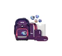 ergobag Pack Set Sac à Dos Scolaire Ergonomique Flexible, 6 pièces, pour la première Classe de l'école Primaire Pearl DiveBear - Lilas