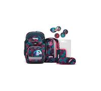 ergobag Pack Set Cartable, Sac à Dos Scolaire, Ergonomique, 6 pièces, pour la première Classe de l'école Primaire CoralBear - Lilas