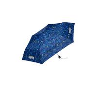 ergobag Parapluie parapluie pour enfants pour le cartable, ultra léger et compact avec housse, Ø90 cm Front RunBear - Bleu Foncé