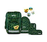ergobag Sac d'école vert foncé vert clair pour fille et garçon - Cubo Set 5 pièces BärRex 288957