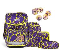 ergobag Sac d'école violet jaune pour fille - Lumi-Edition Cubo-Set 5 pièces SuBärkraft 246516