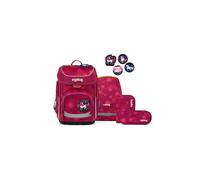 ergobag cubo Set Bearicorn - Framboise | Zaino scolastico ergonomico in set classico da 5 pezzi, ideale per la prima elementare e la scuola quotidiana