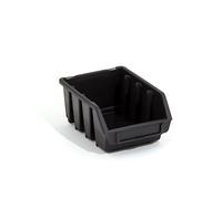 Ergobox Lot de 10 boîtes de rangement empilables Noir Taille 2 116 x 161 x 75 mm