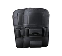 Ergocar 2 Packs organisateurs de Voiture en Cuir PU, Housse de Protection de siège arrière, Organisateur de siège arrière de Voiture Kick Mat avec 10.1 "Support pour iPad/Tablette - Noir