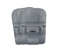 Ergocar 2 packs organisateurs de voiture en cuir PU, housse de protection de siège arrière, organisateur de siège arrière de voiture Kick Mat avec 10.1 "support pour iPad/tablette - Gris