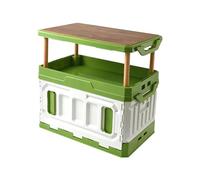 Ergocar Boîte de rangement intérieure et extérieure pliable, pour camping, soulevant le haut de la boîte de grande capacité, avec portes