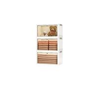 Ergocar Boîte de Rangement Plastique Pliable, Empilable Grande Capacité Boite Rangement, Organisateur de Rangement avec Couvercle pour Armoires, Garde-Manger, Bureau