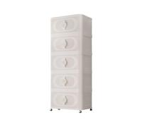 Ergocar Boîte De Rangement Pliable Armoire De Rangement Empilable Grande Capacité Rangement Double Porte Avec Roulettes Déplacement Convient Pour Les Chambres à Coucher,Les Armoires