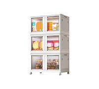 Ergocar Boîte de Rangement Pliable, Organisateur de Rangement Plastique avec Couvercle, Ouverture à Cinq Côtés, Caisses de Rangement Transparente pour Salon, Chambre, Bureau