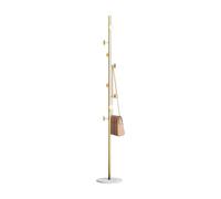 Ergocar Cintre, 8 Crochets Métalliques, Supports De Suspension d'Entrée Et Porte-Manteau Avec Base En Marbre, Utilisé Pour Les Arbres à Vestes, Chapeaux, Sacs, Écharpes