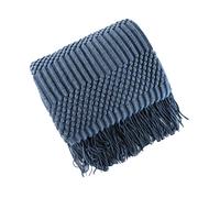 Ergocar Couverture, Couverture Tricotée Gland, Plaid Tissé Décoratif Léger et Doux, Couleur Solide Nordique Jeté Tapis à La, Plaid Jeté Canapé, pour Convient à Toutes Les Saisons