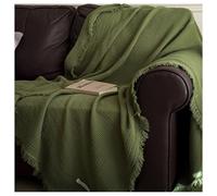 Ergocar Couverture en Coton Tricoté à 6 Couches Épaisses avec Tissu Gaze Respirant Résistante à La Déformation Et Dotée De Pompons Convient pour Les Canapés, Les Bureaux, Les Voyages 150x200cm