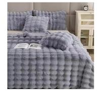 Ergocar Couverture, Plaid Fausse Fourrure de Lapin, Couverture de Décoration Intérieure, Chaude Plaid Double Face Doux pour Domicile, Les Voyages et Le Camping en Plein Air