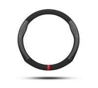 Ergocar Couvre Volant de Voiture Cuir Microfibre et Cuir PU Sport Volant Protecteur Antidérapant pour Diamètre 38cm(15 ") (D-Noir-F)