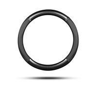 Ergocar Couvre Volant de Voiture Fibre de Carbone & Cuir PU Sport Volant Protecteur Antidérapant pour Diamètre 38cm(15 ") (Noir)