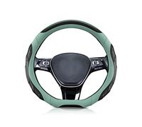 Ergocar D-Forme Sportive Couvre Volant Voiture, Fibre de Carbone & Cuir Microfibre Respirant Luxueux Housse Volant Voiture Mode Antidérapant 38cm(15"), Bleu