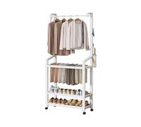 Ergocar Est Un Portemanteau Multifonctionnel, Un Porte-chaussures Et Un Rangement Multicouche, Il peut être déplacé et stabilisé à 360° et peut être placé dans le salon, le balcon et le porche.