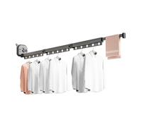 Ergocar Étendoir à Linge Mural, Cintre Mural Porte-vêtements Pliable avec Trous Suspendus, Rotatif à 360 °, Aluminium Etendoir Linge pour Balcon, Salle de Bains, Buanderie