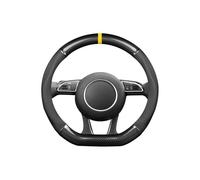 Ergocar Forme en D Housse Volant Voiture Universelle, Couvre Volant de Voiture Fibre de Carbone, Peau de Vache Couche Supérieure, Antidérapant Respirant, 38cm