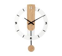 Ergocar Horloge De Balançoire en Bois, l'horloge De Suspension Numérique Romaine en Bois, Adaptée Au Salon Décoratif, Cuisine, Chambre, Bureau
