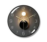 ErgoCar Horloge moderne et silencieuse en métal Art Déco, convient pour bureau, chambre, bureau et salon