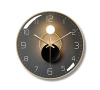 Ergocar Horloge Murale Art Déco Moderne en Métal Silencieuse et sans Tic-tac, Adaptée au Salon, Chambre à Coucher, Salle D'étude, Bureau