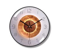 Ergocar Horloge murale art déco, sans tic-tac, horloge murale moderne en métal, adaptée pour le salon, la chambre, le bureau, la salle d'étude