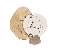 Ergocar Horloge Murale, Créative Silencieuse,Moderne en Porcelaine Cristalline De Style Nordique, Décoration à Piles pour École, Salon, Cuisine, Bureau
